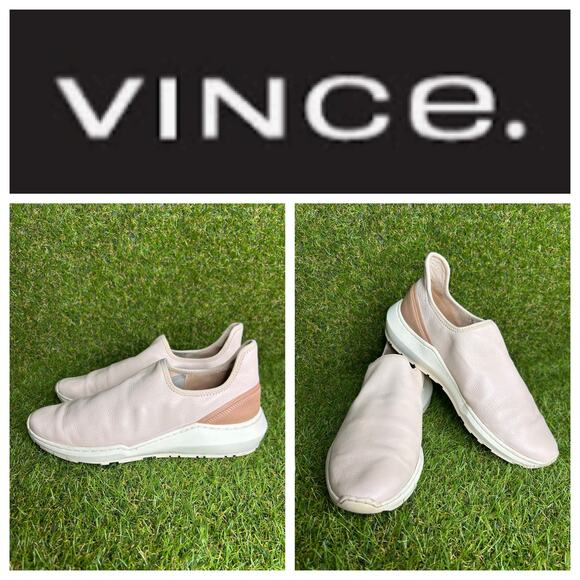 Vince. Marlon Blush Leather Slip On Sneaker 8.5 - Picture 1 of 12